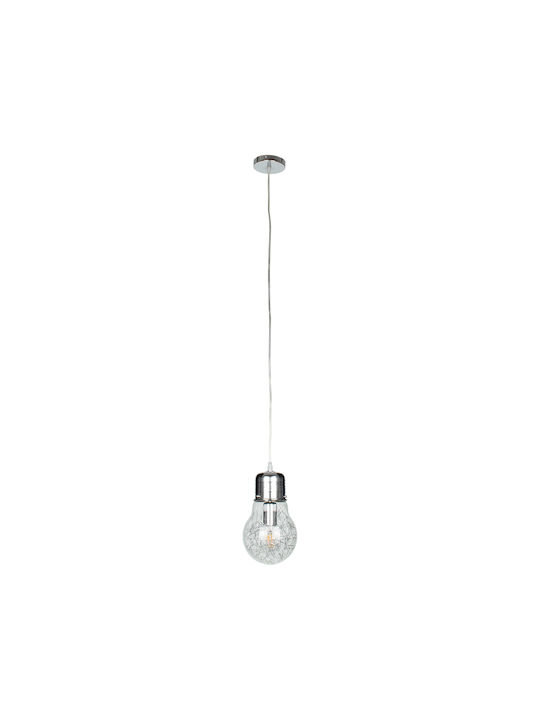 GloboStar Lamp Lustră Argintiu cu Dulie E27 38x22x27cm.
