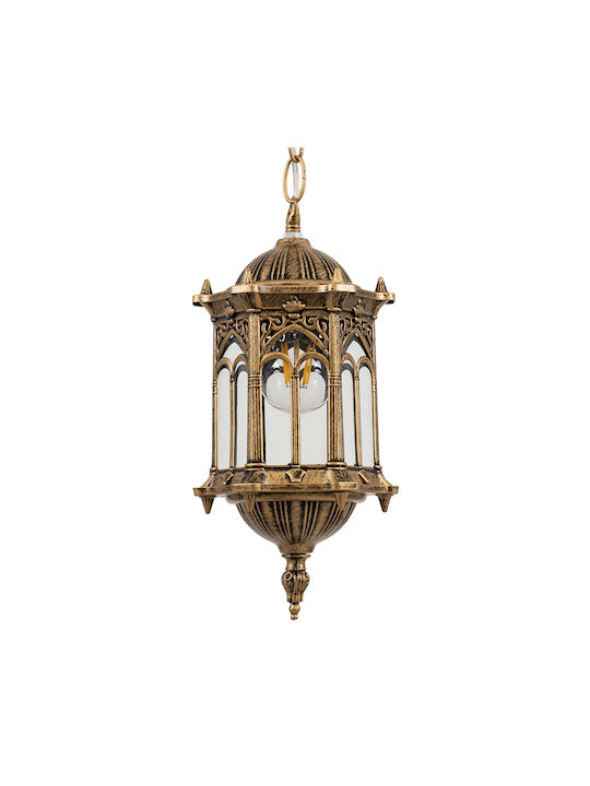 GloboStar Darcy Pendant Light Bronze Grid with Socket E27 16x16x32.5cm
