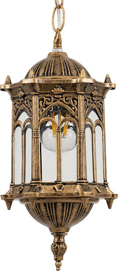 GloboStar Darcy Pendant Light Bronze Grid with Socket E27 16x16x32.5cm