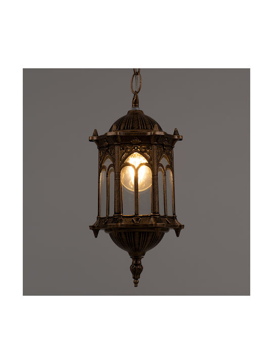 GloboStar Darcy Pendant Light Bronze Grid with Socket E27 16x16x32.5cm