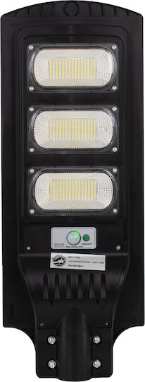 GloboStar Street Solar Light 150W 12000lm Cold White 6000K with Motion Sensor, Photocell and Remote Control IP65