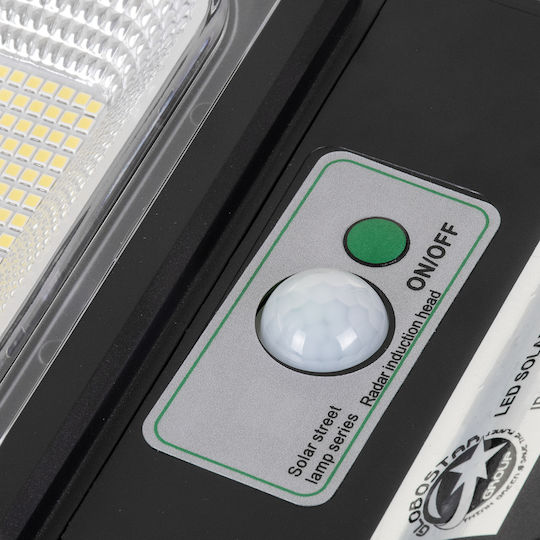 GloboStar Street Solar Light 150W 12000lm Cold White 6000K with Motion Sensor, Photocell and Remote Control IP65
