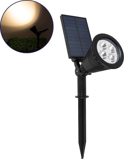 GloboStar Καρφωτό Ηλιακό Φωτιστικό 8W 800lm Θερμό Λευκό 3000K με Φωτοκύτταρο IP67