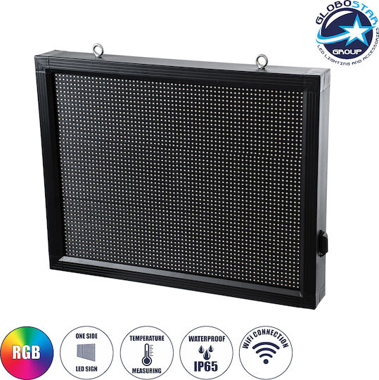 GloboStar LED Beschriftung Einseitig Wasserdicht 72x56cm RGB
