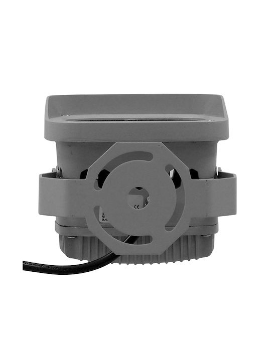 GloboStar Flood-Xena Outdoor Floor Lamp LED Wall Washer 12W with Cold White Light IP67 Silver