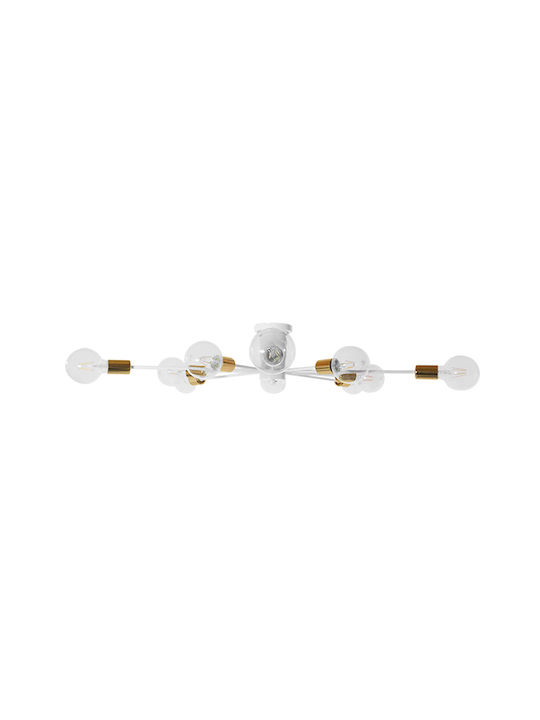 GloboStar Aurora Ceiling Mount Light 95cm White with Socket E27
