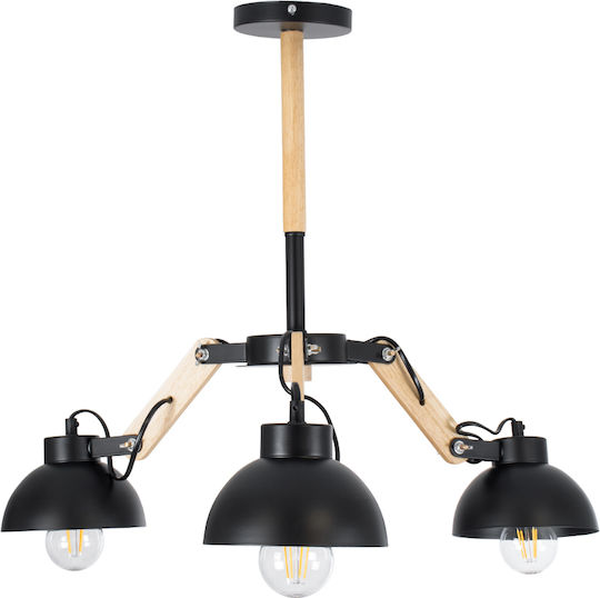 GloboStar Oldschool Deckenleuchte 75cm Schwarz mit Fassung E27