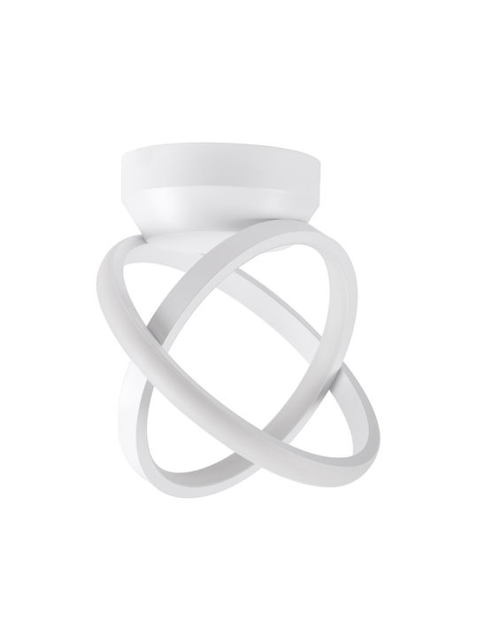 GloboStar Amelia Ceiling Mount Light 16cm White with Integrated LED and Remote Control