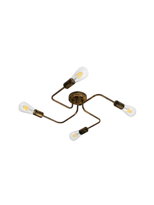 GloboStar Liberta Deckenleuchte 44.5cm Kupfer mit Fassung E27