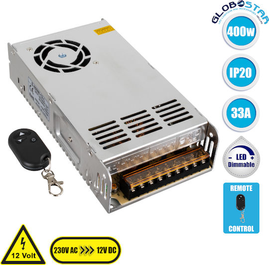GloboStar Dimmbar LED-Netzteil IP20 Leistung 400W mit Ausgangsspannung 12V