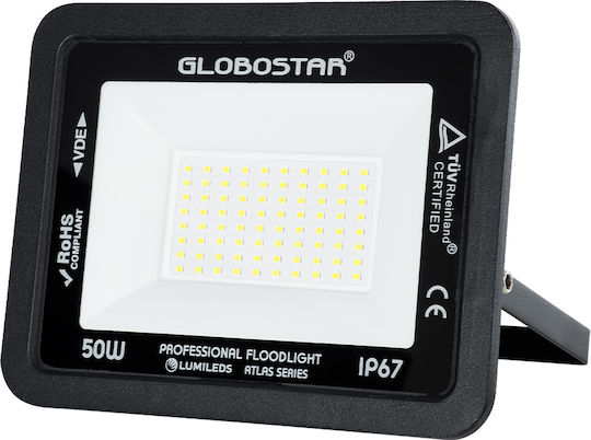 GloboStar Atlas Waterproof LED Floodlight 50W Cold White 6000K IP67