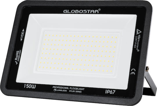 GloboStar Atlas Waterproof LED Floodlight 150W Natural White 4500K IP67