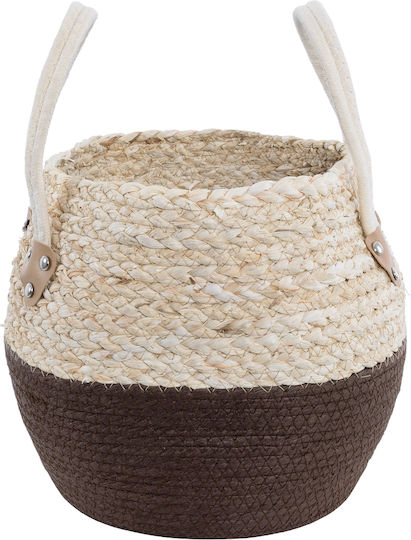 GloboStar Carolina Κασπώ Rattan Μπεζ με Βάση 27x27x26εκ.