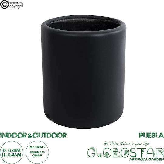 GloboStar Puebla Κασπώ Πολυεστερικό Μαύρο 41x41x46εκ.