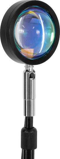 GloboStar Sunset Red 180° LED Φωτιστικό Δαπέδου Υ94xΜ87.5εκ. με Ρυθμιζόμενο Λευκό Φως Μαύρο