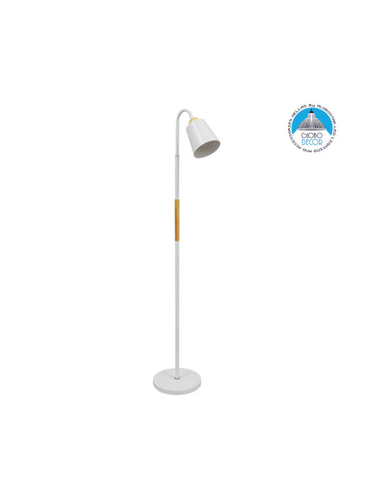 GloboStar Ribbon Floor Lamp H164xW13cm. with Socket for Bulb E27 White