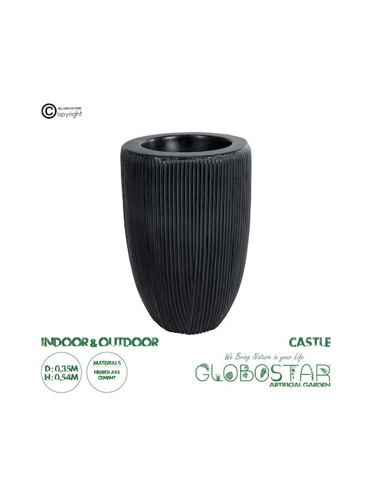 GloboStar Planter Polyester Black 35x35x54cm.
