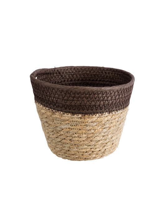 GloboStar Lefkada Κασπώ Rattan Μπεζ με Βάση 18x18x15εκ.