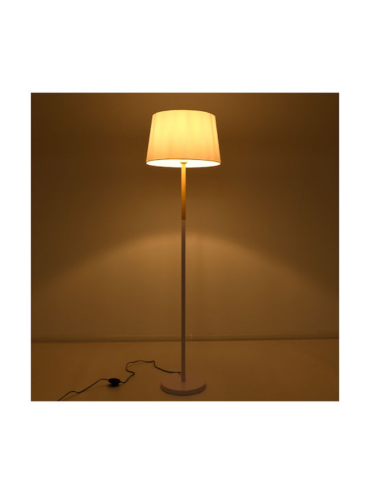 GloboStar Cedar Floor Lamp H148xW40cm. with Socket for Bulb E27 White