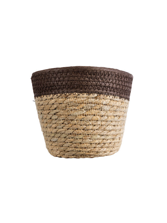 GloboStar Lefkada Κασπώ Rattan Μπεζ με Βάση 18x18x15εκ.