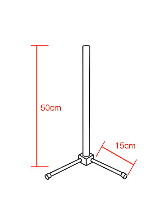 GloboStar Lampa de podea LED Î50xL3cm. 100lm Roșu