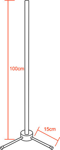 GloboStar LED Φωτιστικό Δαπέδου Υ100xΜ3εκ. 100lm Μαύρο