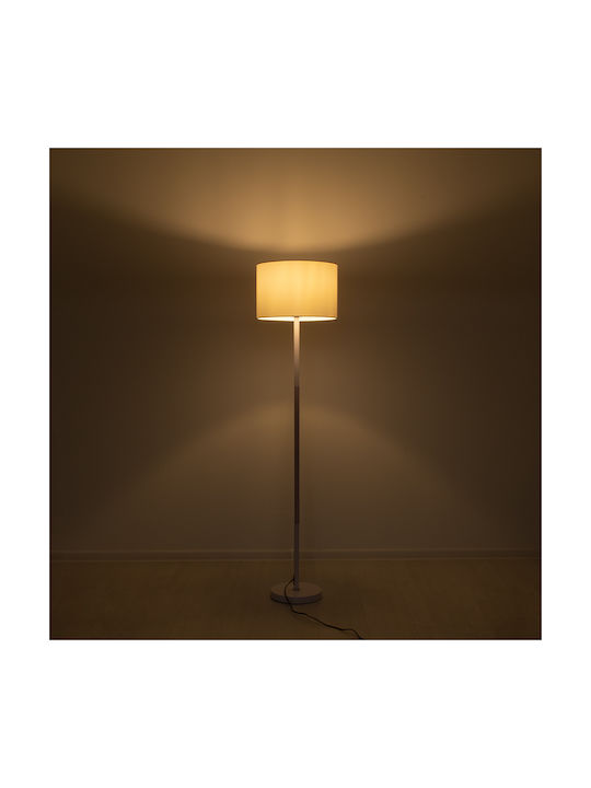 GloboStar Ashley Floor Lamp H145xW40cm. with Socket for Bulb E27 White