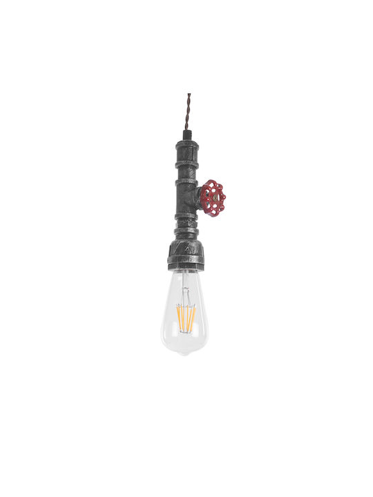 GloboStar Rubinetto Pendant Light Silver with Socket E27 5x7.5x20cm