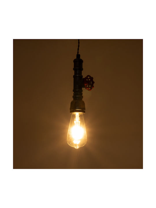 GloboStar Rubinetto Pendant Light Silver with Socket E27 5x7.5x20cm