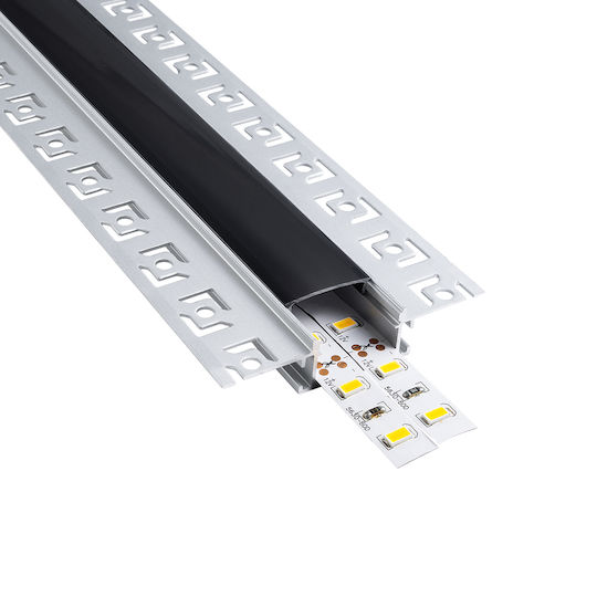 GloboStar Walled Aluminum Profile for LED Strip for Drywall 100cm