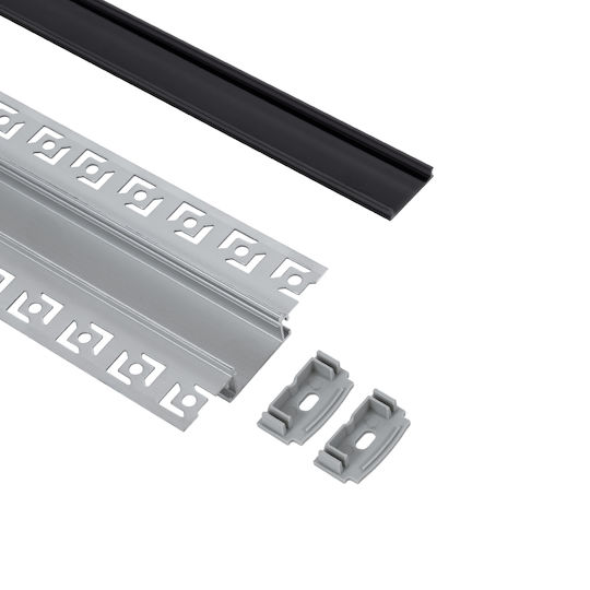 GloboStar Walled Aluminum Profile for LED Strip for Drywall 100cm