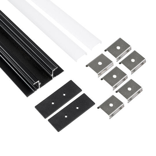 GloboStar Hanging Aluminum Profile for LED Strip with Opal Cover 300cm