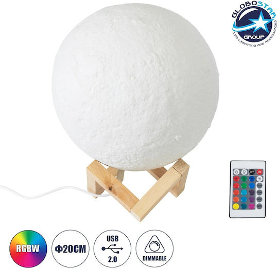 GloboStar Decorative Lamp Moon Light White