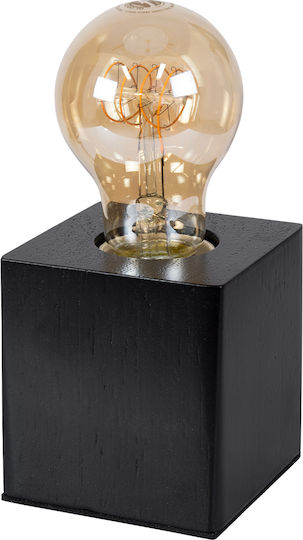 GloboStar Cube Dekorative Lampe mit Fassung für E27 Lampe Schwarz