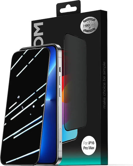 Joyroom 2.5D Privacy Tempered Glass Negru (iPhone 15)
