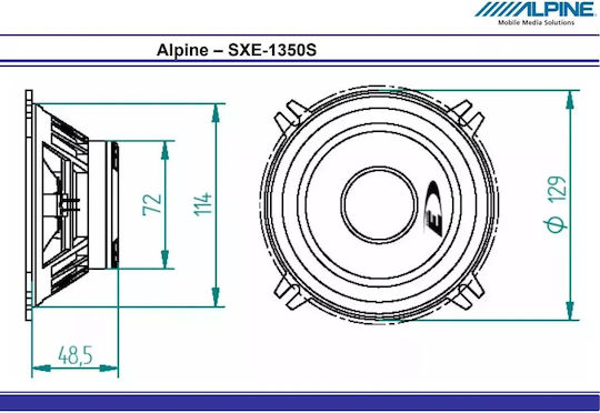 Alpine Σετ Ηχεία Αυτοκινήτου Διαιρούμενα 5.25" με 40W RMS (2 Δρόμων)