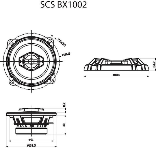 Sencor Σετ Ηχεία Αυτοκινήτου 4" με 30W RMS (2 Δρόμων)