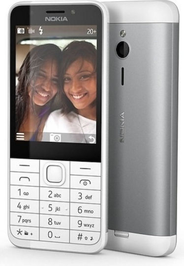 Nokia 230 (2024) Dual SIM Telefon Mobil cu Butoane (Meniu în Limba Engleză) Alb