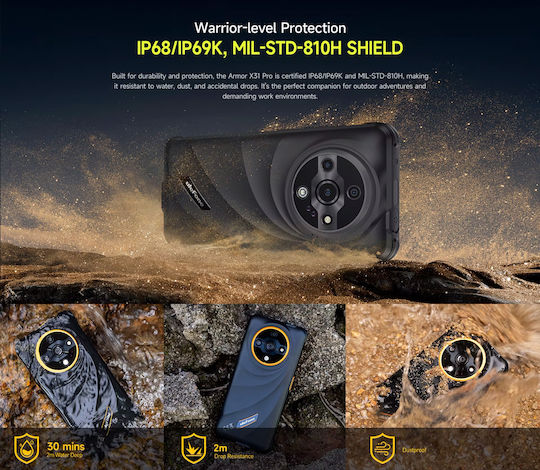 Ulefone Armor X31 Pro 5G Dual-SIM (8GB/256GB) Widerstandsfähig Smartphone Schwarz