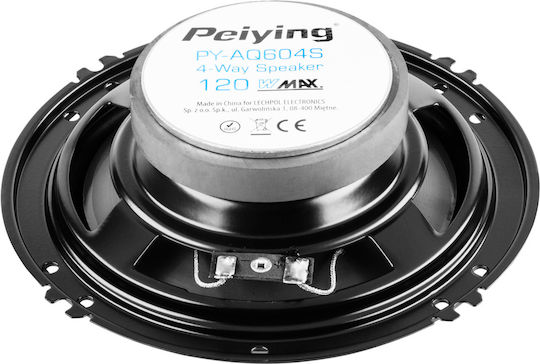 Peiying Set Auto-Lautsprecher 6" mit 120W RMS (4 Weg)