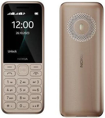 Nokia 130 (2023) Две SIM карти Мобилен телефон с Бутони (Меню на английски език) Златен