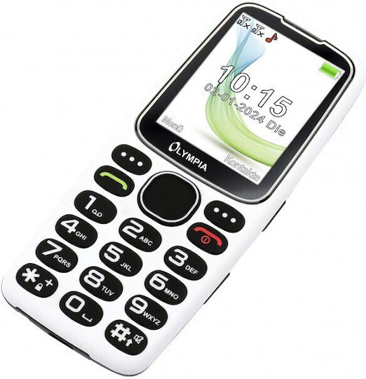 Olympia Star Dual SIM Κινητό με Μεγάλα Κουμπιά Λευκό