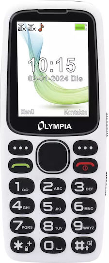 Olympia Star Dual SIM Κινητό με Μεγάλα Κουμπιά Λευκό