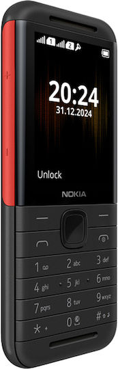 Nokia 5310 (2024) Dual SIM Mobile with Buttons (English Menu) Black/Red