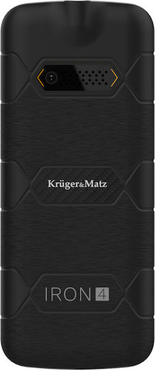 Kruger & Matz Iron 4 Dual SIM Ανθεκτικό Κινητό με Κουμπιά Μαύρο