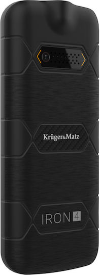 Kruger & Matz Iron 4 Dual SIM Ανθεκτικό Κινητό με Κουμπιά Μαύρο