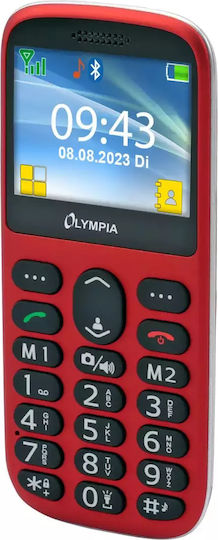 Olympia Sun Dual SIM Mobile with Large Buttons Red