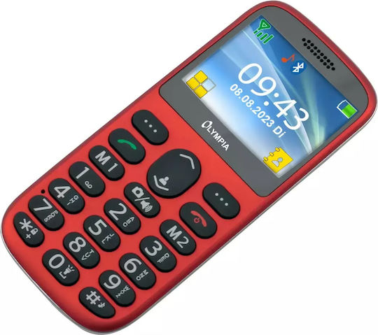 Olympia Sun Dual SIM Mobile with Large Buttons Red