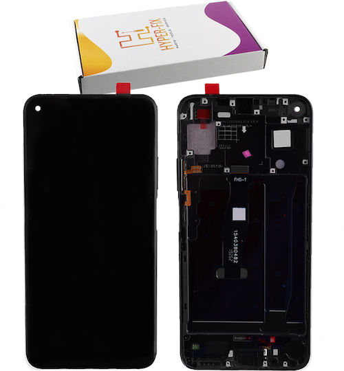 Hyper Fix Screen with Touch Mechanism and Frame for HONOR 20, HUAWEI NOVA 5T (Black)