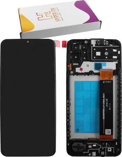 Hyper Fix Screen with Touch Mechanism and Frame for Samsung A13 4G A135 (Black)
